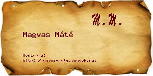 Magvas Máté névjegykártya